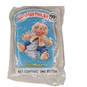 VTG 1986 Topps Sealed Garbage Pail Kids Pin Damaged Don Unstitched Mitch Ouch!